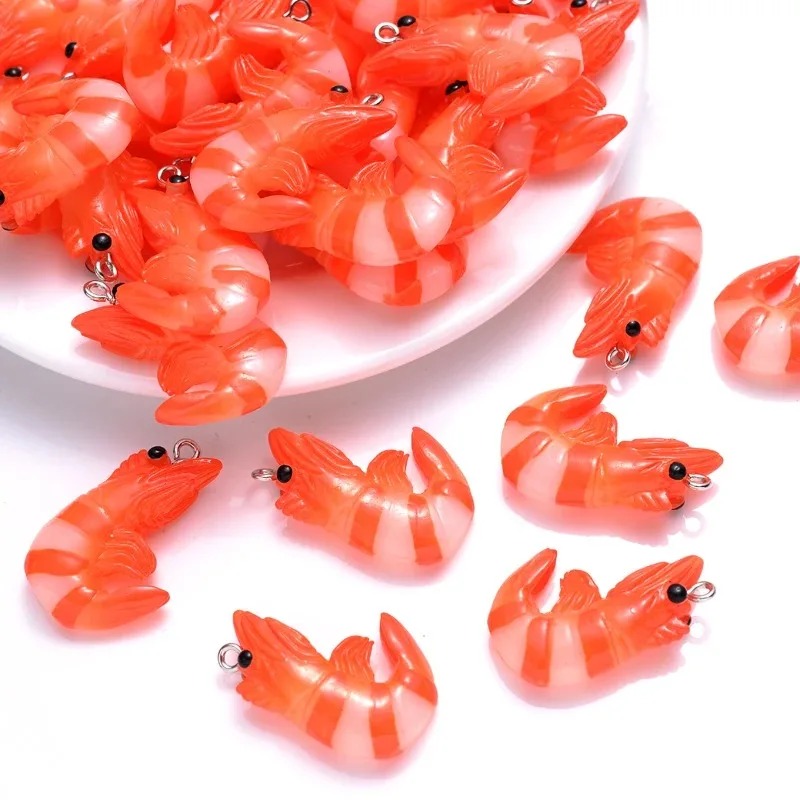 Resin Art Materials Kit - 10Pcs Acrylic Resin Cartoon Seafood Charms