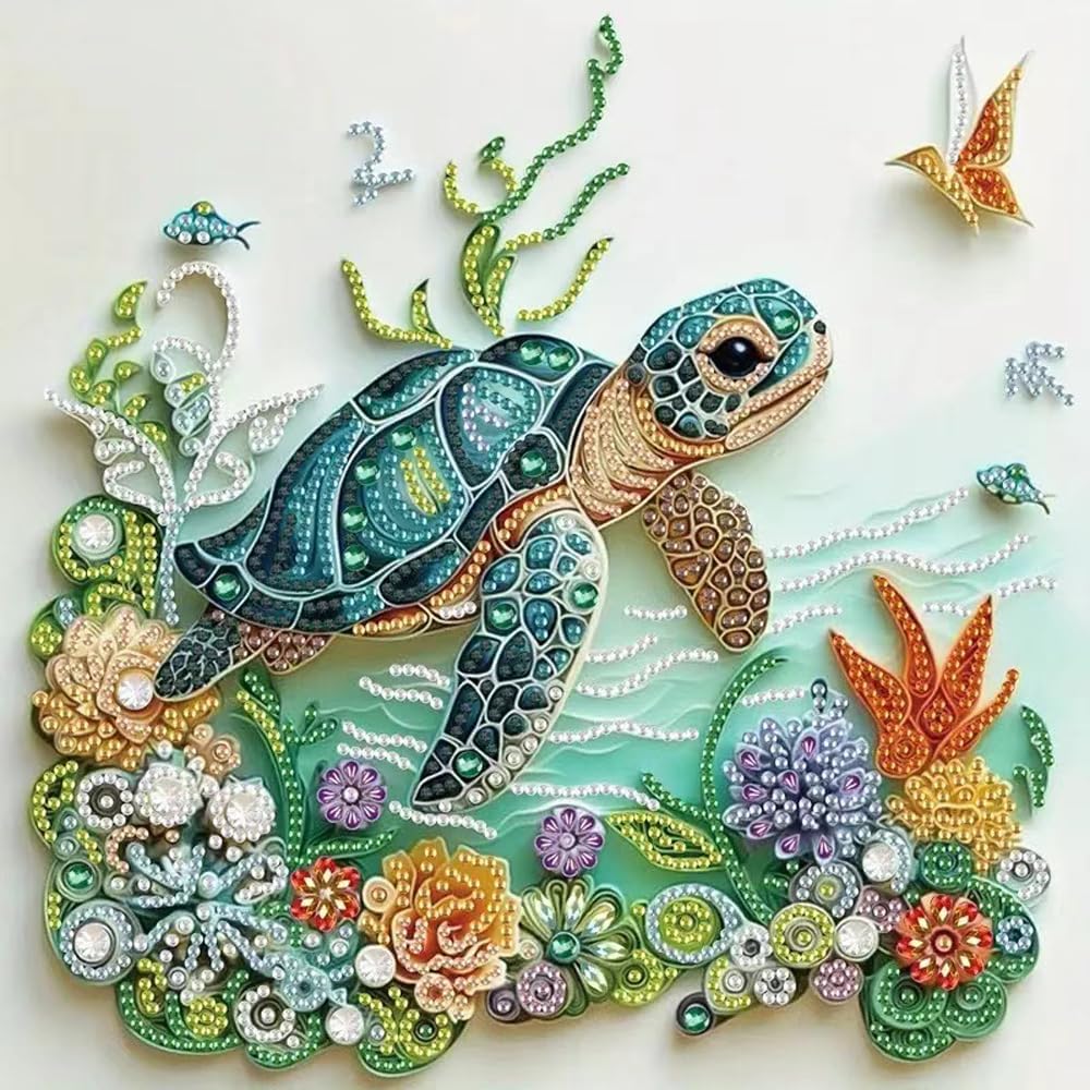 Resin Art Flower - Sea Turtle Animal Diamond Painting Kits