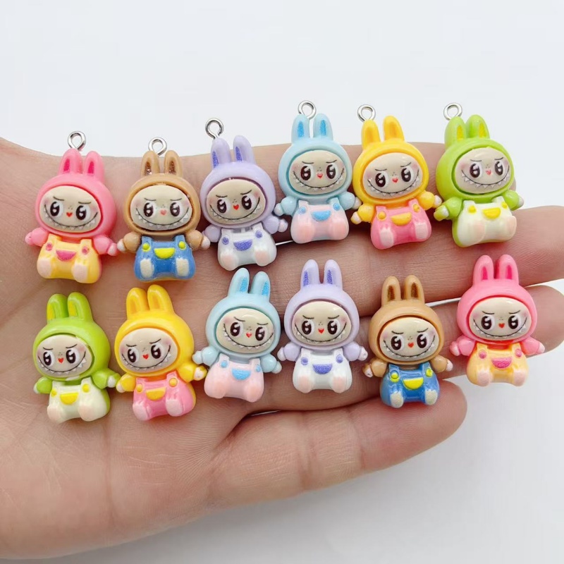 Resin Art Materials Kit - 10Pcs Kawaii Rabbit Strawberry House Resin