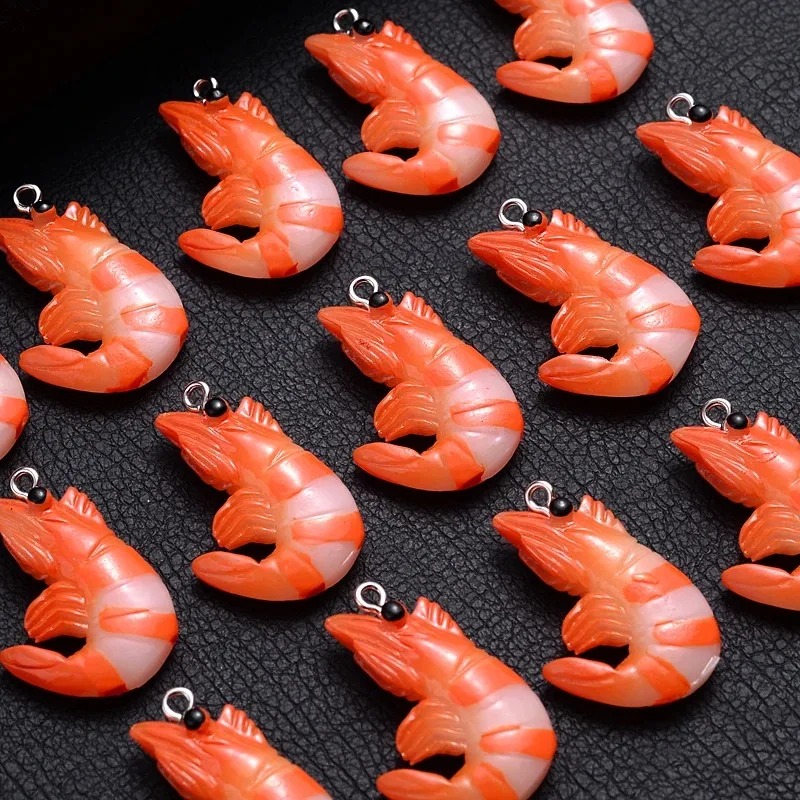 Resin Art Materials Kit - 10Pcs 3D Simulated Lobster Shrimp Charms,