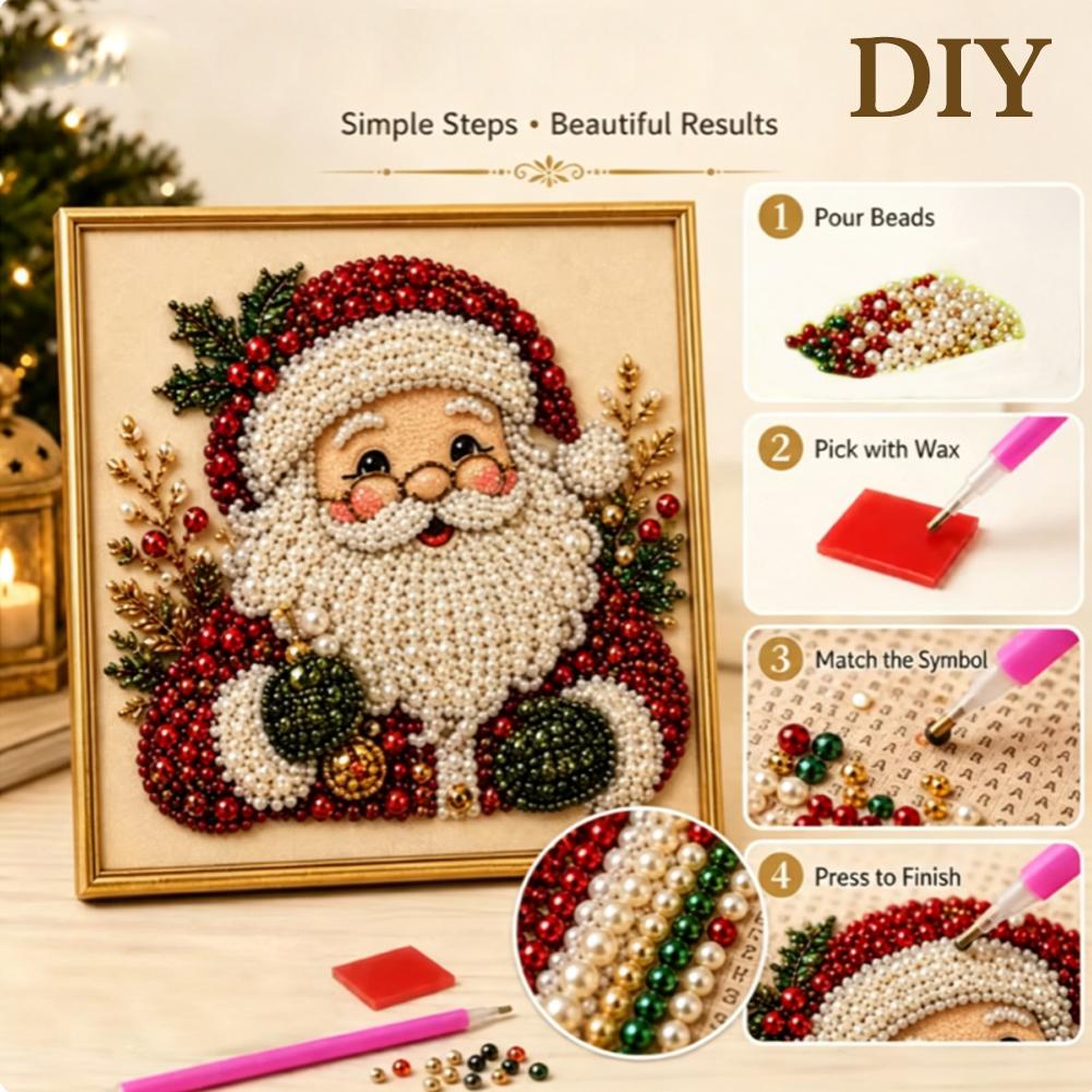 Christmas Santa Claus Pearl Ar - Resin Art Wall Decor recension och pris