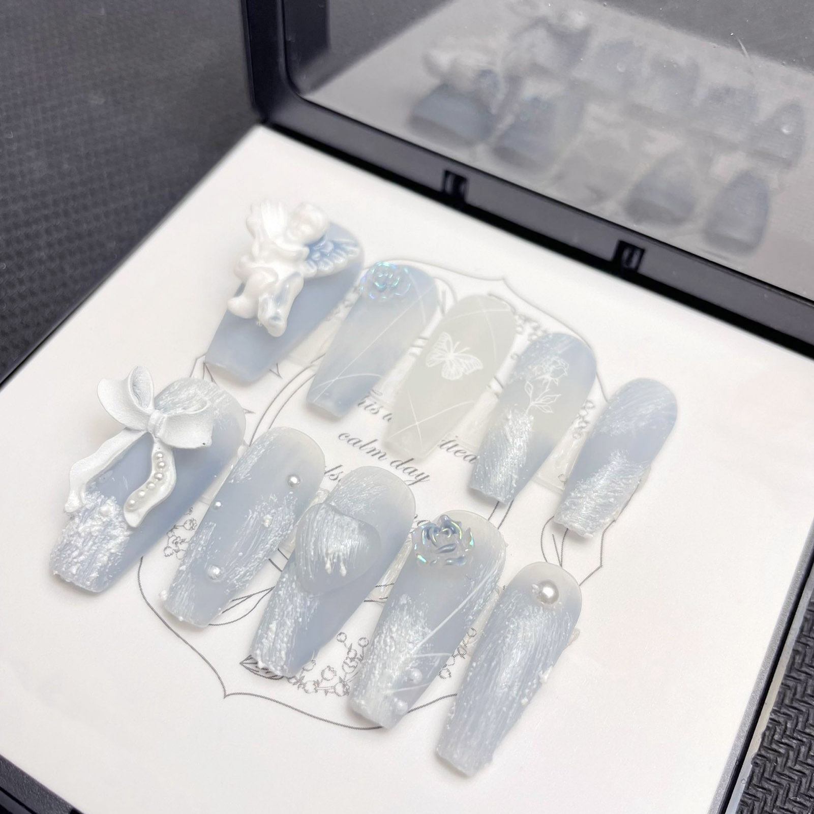 3D Plaster Angel False Nails G - Resin Art Flower recension och pris