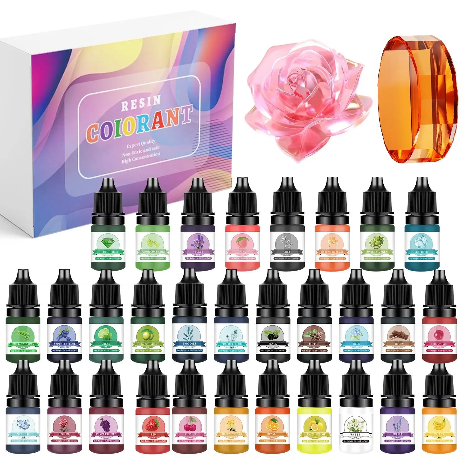 30Colors 5ml Epoxy Resin Pigme - Resin Art Letters recension och pris