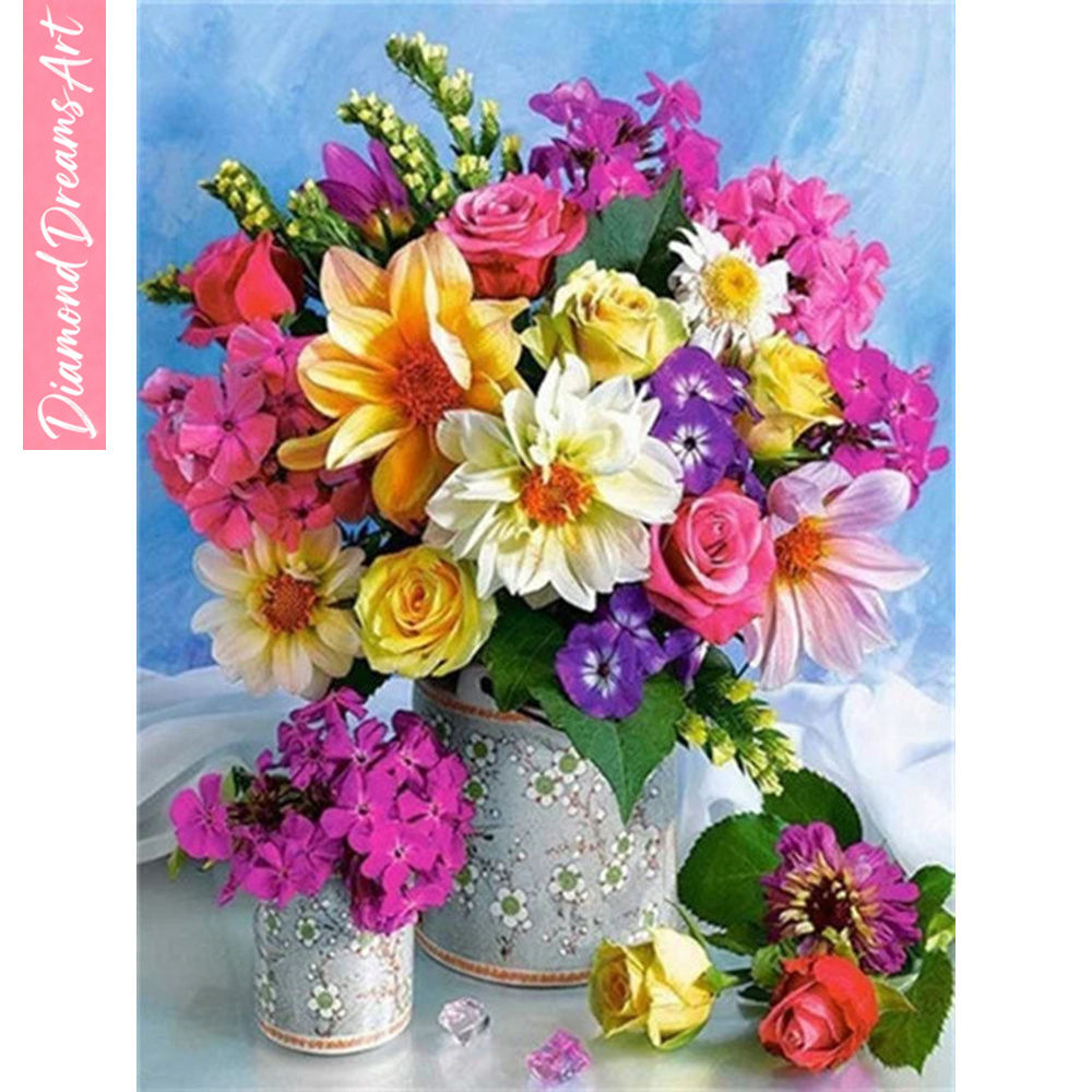 Full Diamond Mosaic Flower 5D  - Resin Art Wall Decor recension och pris