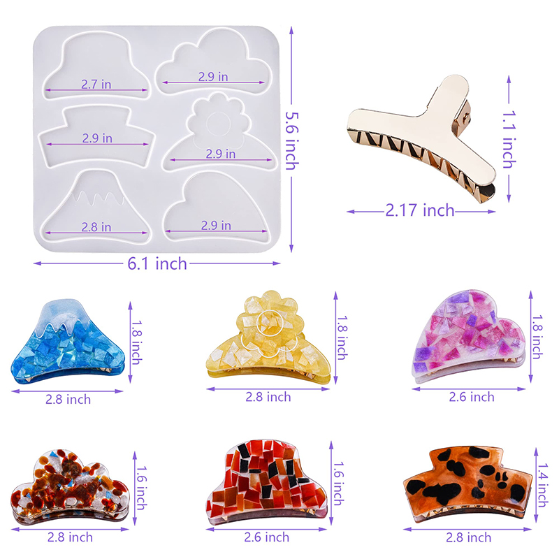 Hair Claw Clips Silicone Resin - Resin Art Letters recension och pris
