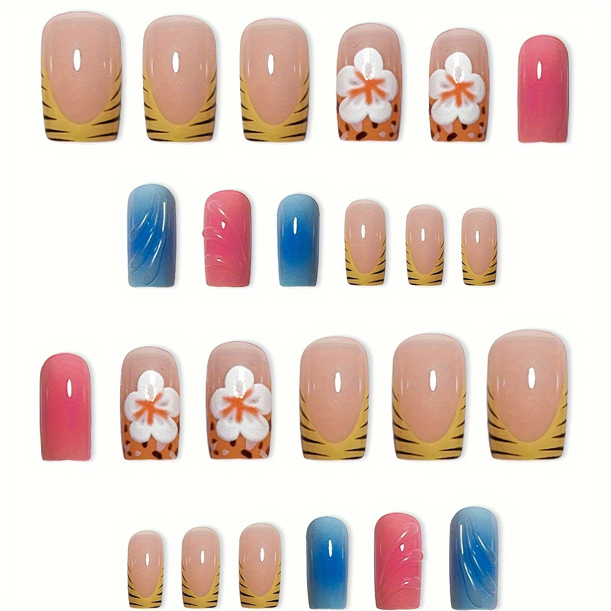 24pcs Short Square Head False  - Resin Art Flower recension och pris