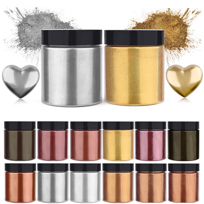 50g Shimmer Metallic Gold Silv - Resin Art Letters recension och pris