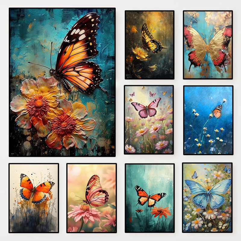 Floral Butterfly Poster Colorf - Resin Art Flower recension och pris