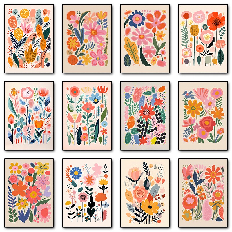 Vintage Mid Century Floral Ill - Resin Art Flower recension och pris