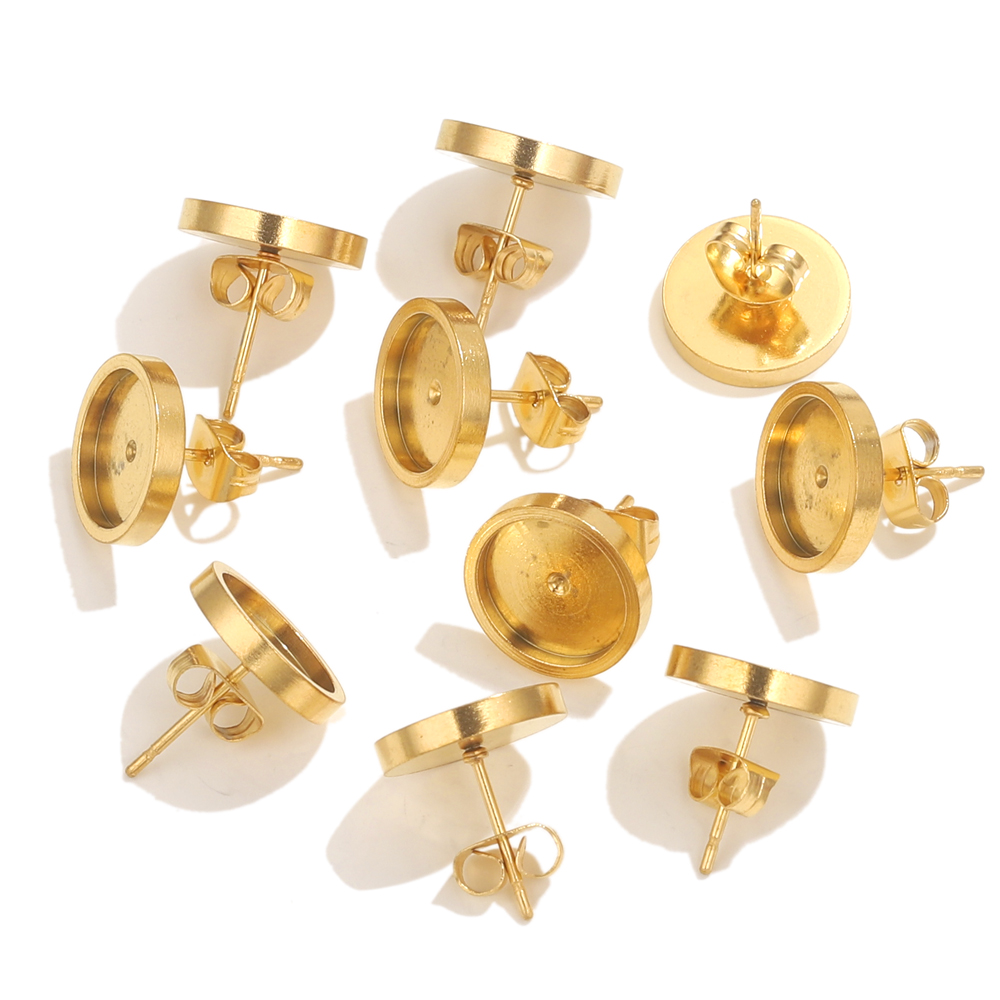 10pcs Stainless Steel Gold Ear - Resin Art Materials Kit recension och pris